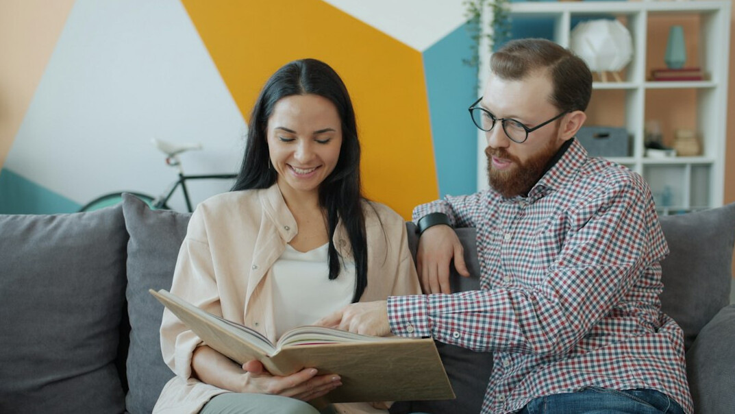 couple reviewing investment options