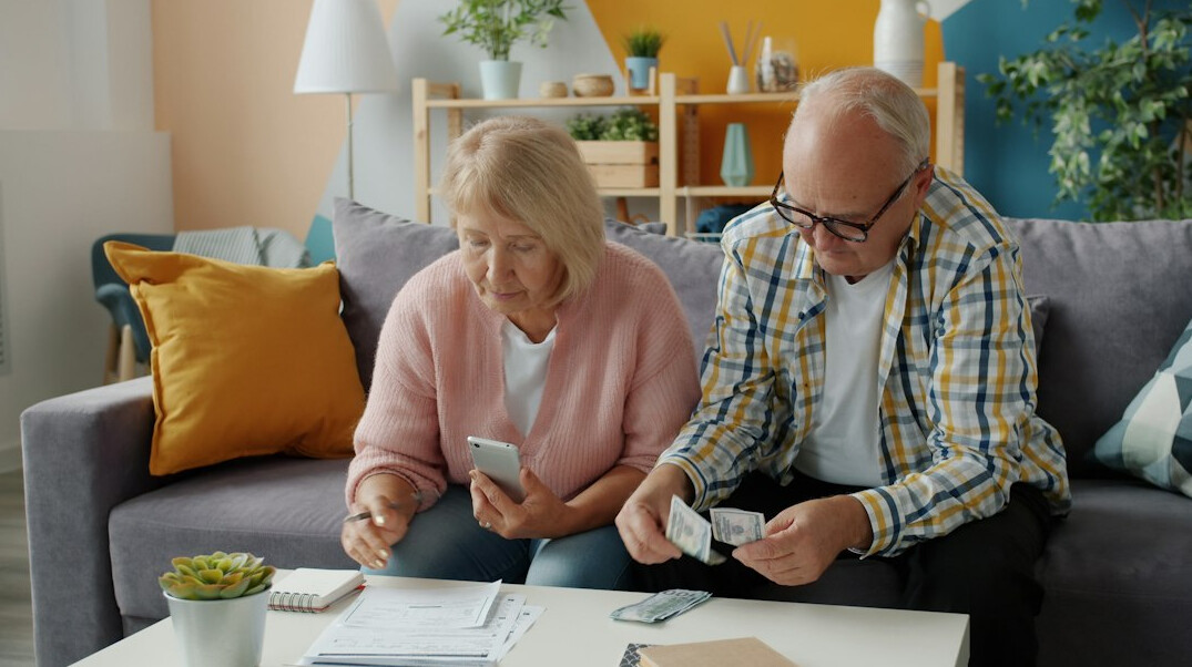 couple discussing household budget